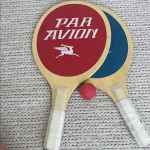 Huckberry Par Avion Paddle Set - Red and Blue